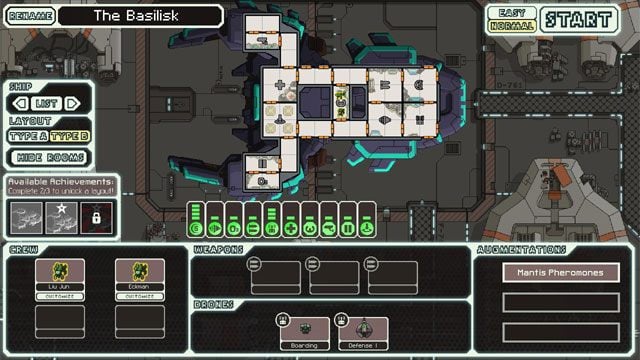 Mantis Cruiser B The Basilisk Statki FTL Faster Than Light