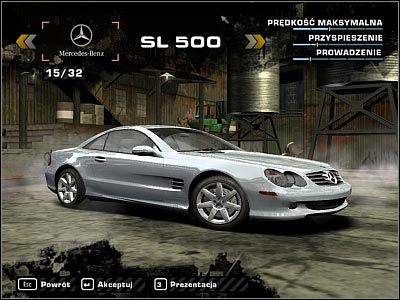 Nfs most wanted mercedes sl500 #2