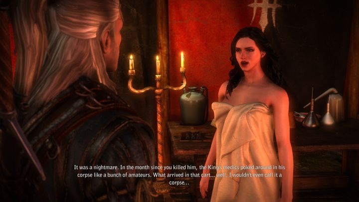 Yennefer w Wiedźminie 2 pojawia się tylko za sprawą modów (na screenie Triss Replacement Mod). - 2017-06-22