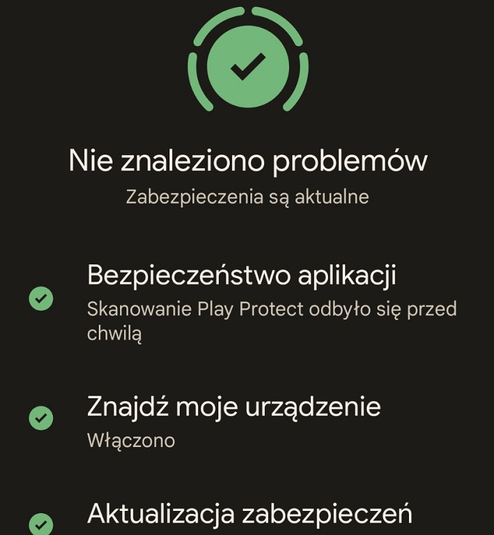 Wygląda na to, że wszystko jest w porządku, ale i tak warto unikać ryzykowanych zachowań. Źródło: własne - Android 13 - wszystko co trzeba wiedzieć o nowym systemie - dokument - 2022-09-28