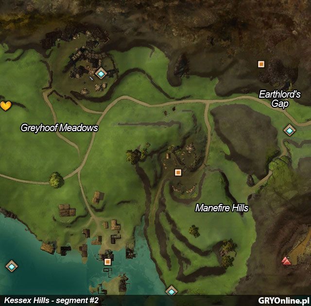 Hills map. Guild Wars 2 Kessex Hills карта. Gw2 Kessex Hills Map. Kessex Hills открытая карта gw2. Kessex Hill Хиро поинт.