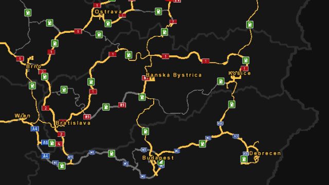 Euro truck simulator 2 going east карта