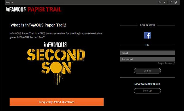 infamous second son paper trail logging in to the the van