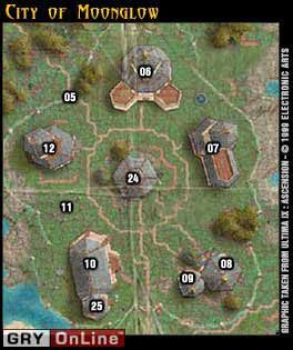 Na wyspę Moonglow dostajemy się po wydostaniu się z więzienia do którego wtrącił nas Blackthorn po zasadzce na Buccaneers Den i przejściu labiryntu Deceit - Moonglow - Ultima IX: Ascension - poradnik do gry