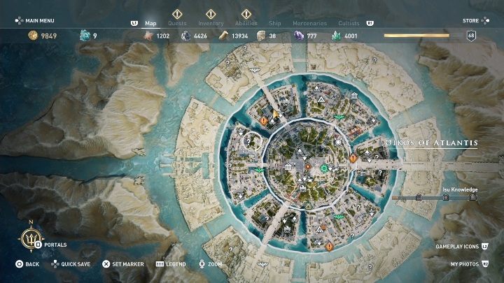 Assassins creed odyssey карта атлантиды