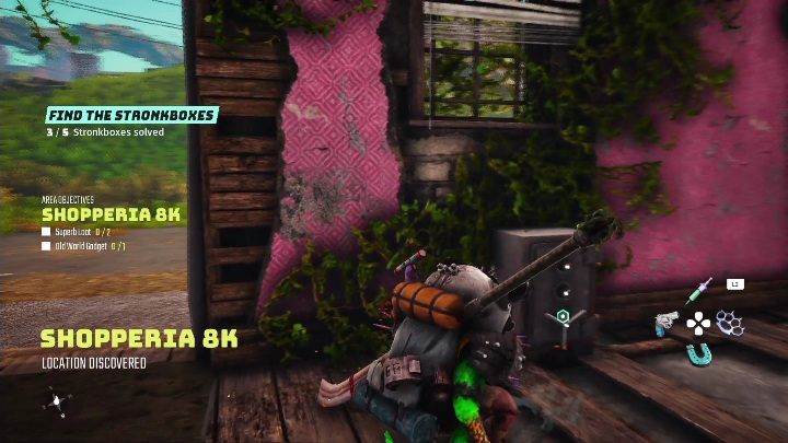 Tę Trwałoskrzynkę znajdziecie w zniszczonym budynku, zaraz przy wejściu od drzwi - Biomutant: Znajdź Trwałoskrzynki - solucja, opis przejścia - Biomutant - poradnik do gry