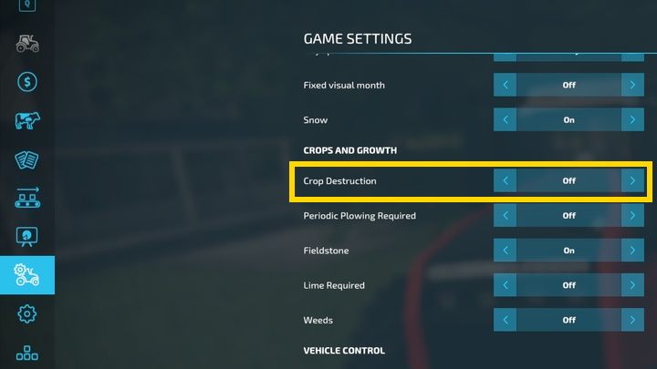 Опцию уничтожения растений можно отключить в настройках игры - Farming Simulator 22: Как не уничтожить поля колесами? - Farming Simulator 22 – руководство по игре