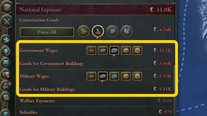 Вы можете установить уровни налогообложения и зарплаты военных и государственных чиновников во вкладке Бюджет - Виктория 3: Как мне повысить свой уровень жизни? - Виктория 3 Руководство по игре