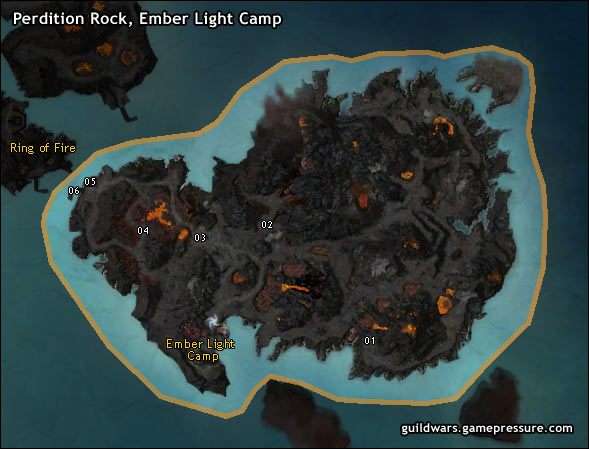 Perdition Rock, Ember Light Camp | Ring of Fire | Guild Wars Prophecies ...