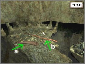 a - Aurochs horn (#21 ) b - Long branch (#22 ) - Przedmioty | Druga jaskinia | Secret of the Lost Cavern - Secret of the Lost Cavern: Tajemnica Zaginionej Jaskini - poradnik do gry