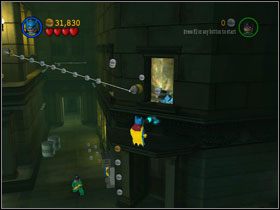 Przejdź po linie i przejmij kontrolę nad facetem za szybą - The Riddler Makes a Withdrawal (cz.2) | Villiant Episode 4 - LEGO Batman: The Videogame - poradnik do gry