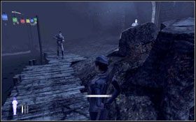 Po wyjściu drugimi drzwiami przeskocz przez przeszkodę i udaj się na brzeg jeziora #1 - Le Boeuf | Opis przejścia Velvet Assassin - Velvet Assassin - poradnik do gry