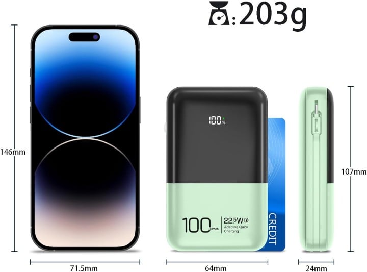 Źródło: Yobon; materiały promocyjne - Ten malutki powerbank kosztuje mniej niż 40 zł, a naładuje smartfony Motoroli, Apple’a, Xiaomi i Samsunga więcej niż raz. To szok, że można znaleźć tak dobre okazje jeszcze przed Black Friday - wiadomość - 2024-10-03