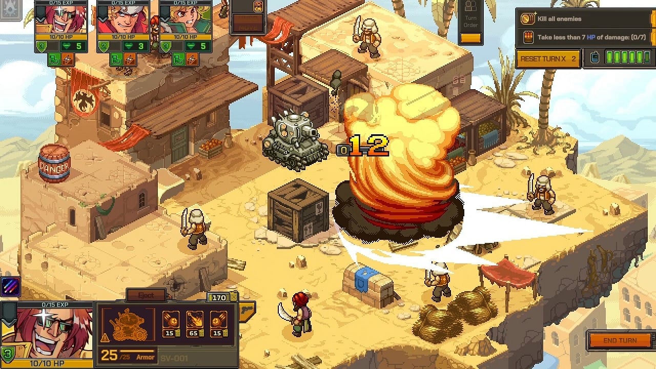 Metal Slug Tactics. Źródło: Leikir Studio / Dotemu. - Ofensywa z Japonii mierzy się z natłokiem mniejszych, wartych zakupu gier - najważniejsze RPG ostatniego miesiąca - wiadomość - 2024-12-03