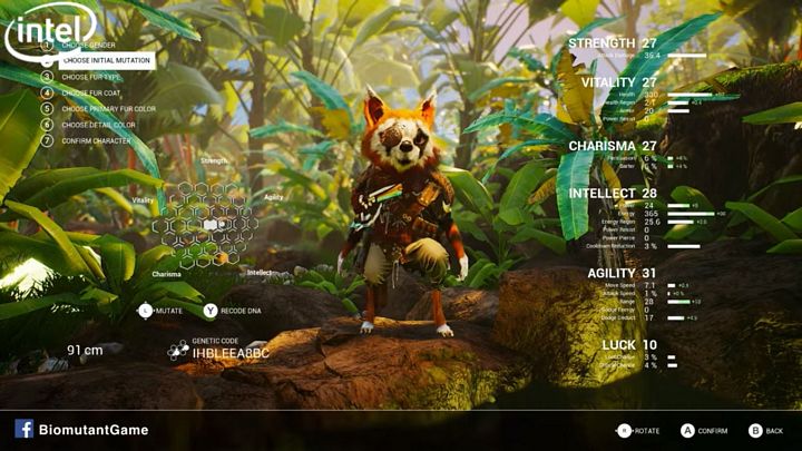 Biomutant będzie istną ucztą dla fanów cyferek w grach RPG. - Nowy zwiastun i duża porcja informacji na temat gry Biomutant - wiadomość - 2018-02-20