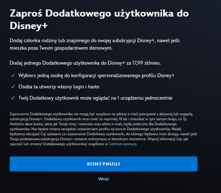 Fot. Zrzut ekranu / Disney+ - Walka Disney Plus ze współdzieleniem kont dotarła do Polski. Użytkownicy serwisu dostają prośby o weryfikację urządzeń - wiadomość - 2024-12-17