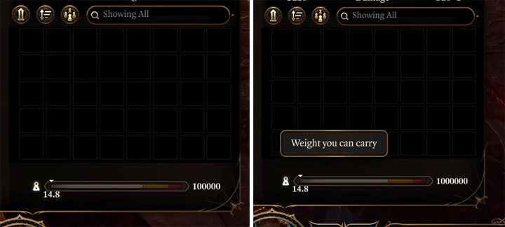 Baldur's Gate 3 mod Carry Weight Tweaks v.2.0.0