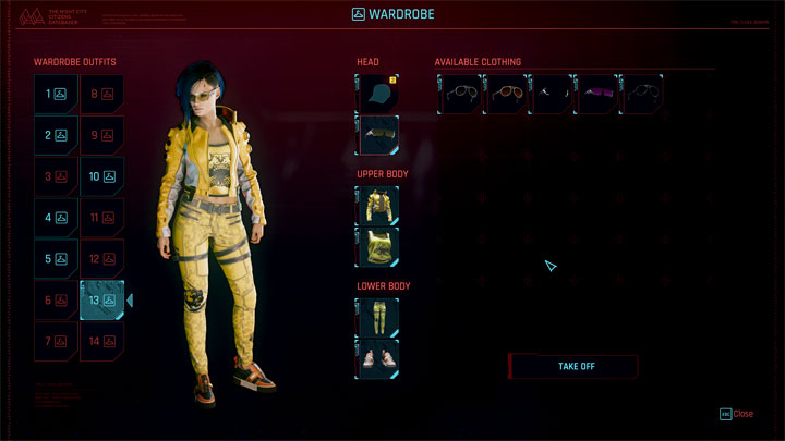 Cyberpunk 2077 mod Wardrobe Extras v.1.3.0