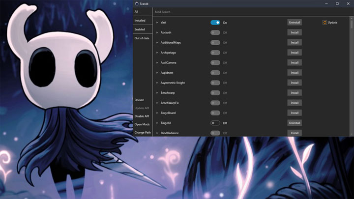 Hollow Knight mod Scarb v.1.3.1.0.0