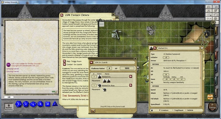 Tabletop Simulator demo Fantasy Grounds