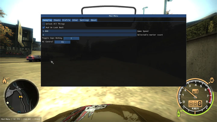 Need for Speed: Most Wanted (2005) mod Mod Menu  v.1.1.0
