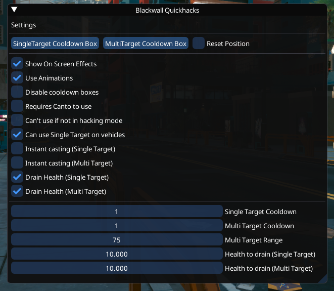 Cyberpunk 2077 mod Custom Blackwall quickhacks v.1.0.1.8