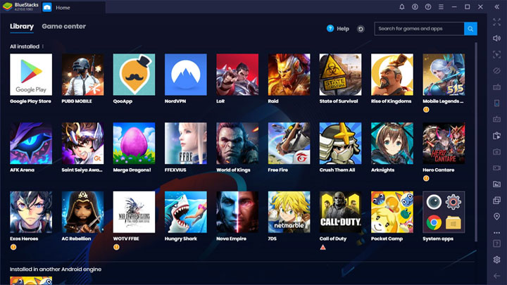 BlueStack App Player v.5.4.100.1026