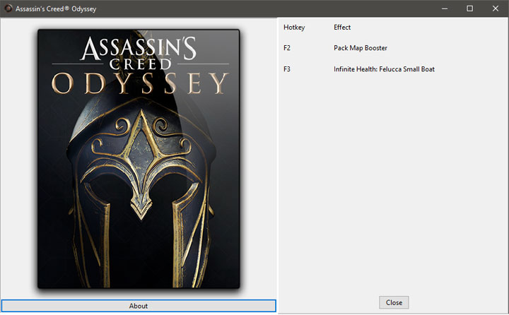 Assassin's Creed: Odyssey mod Pack Map Booster and Felluca Infinite Health  v.1.0c