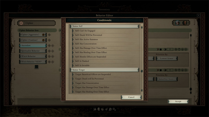 Pillars of Eternity II: Deadfire mod More Custom AI Conditions v.1.2.3