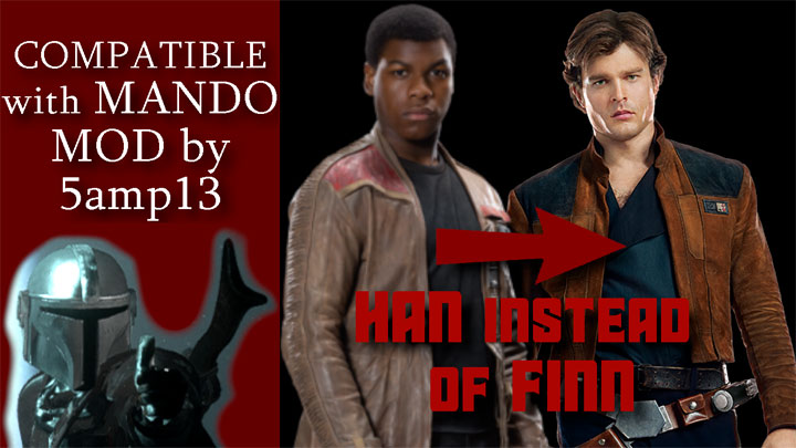 Star Wars: Battlefront II mod Young Han instead of Finn  v.1.0