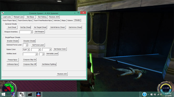 Star Wars Jedi Knight: Jedi Academy mod ConsoleSpawn
