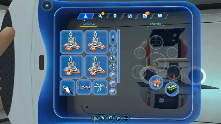 Subnautica mod Bag equipment v.1.0.0