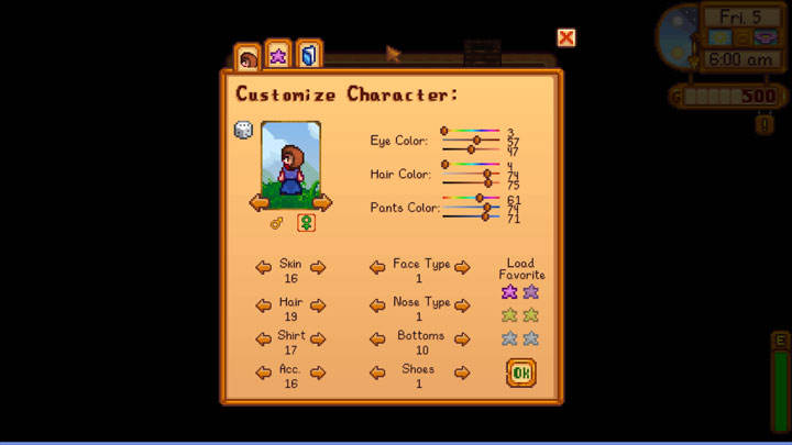 Stardew Valley mod Kisekae v.1.02beta