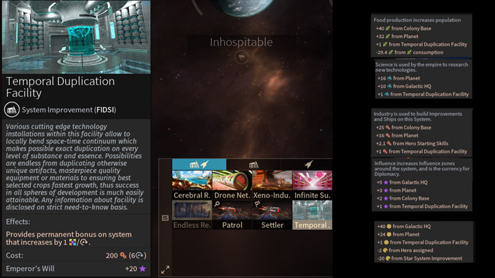 Endless Space 2 mod Temporal Duplication Facility v.1