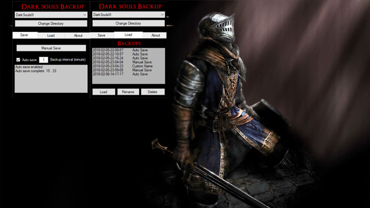 Dark Souls: Prepare to Die Edition mod Dark Souls Backup Manager v.1.0