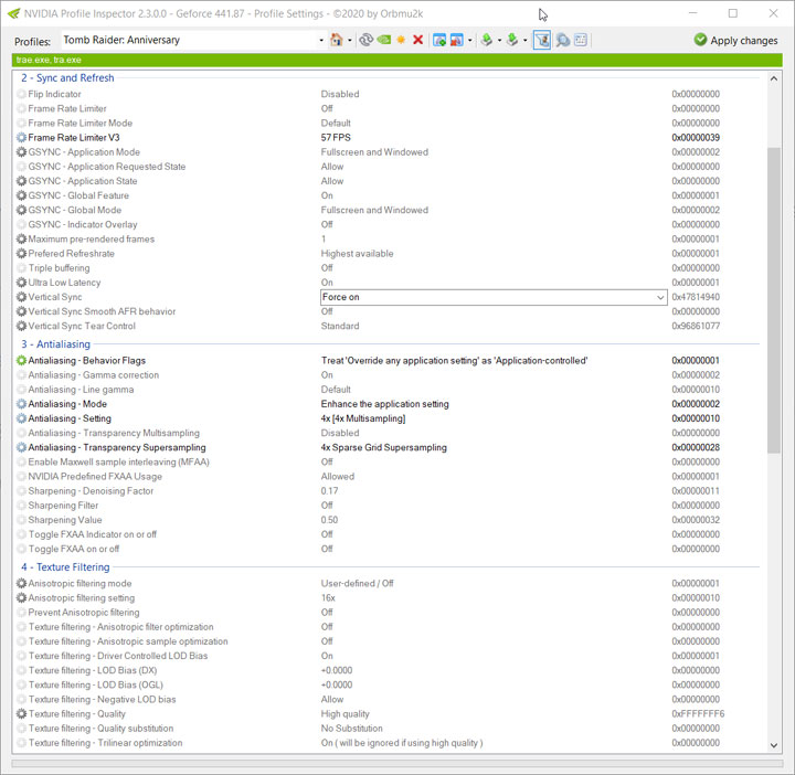 NVIDIA Profile Inspector v.2.3.0.1.0