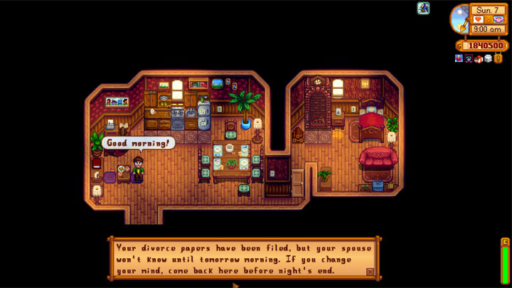 Stardew Valley mod Friendly Divorce v.0.2.1