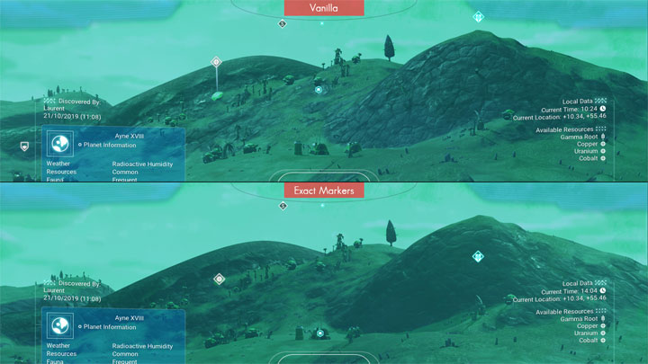 No Man's Sky mod Exact Markers v.1.0