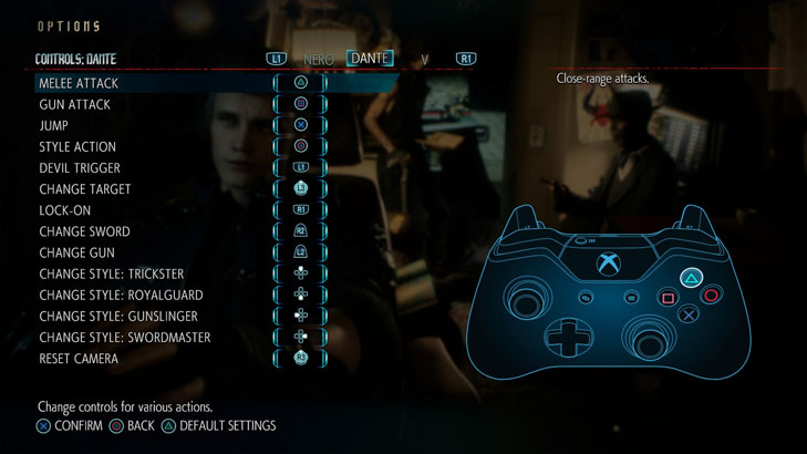 Devil May Cry 5 mod DS4 Button Layout v.1.0