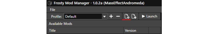 Mass Effect: Andromeda mod Frosty Mod Manager  v.1.0.4.5
