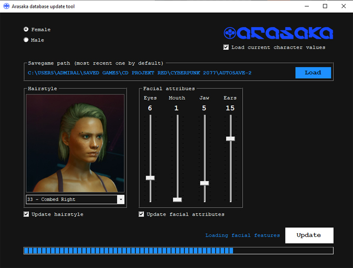 Cyberpunk 2077 mod Arasaka Appearance Updater v.2.2