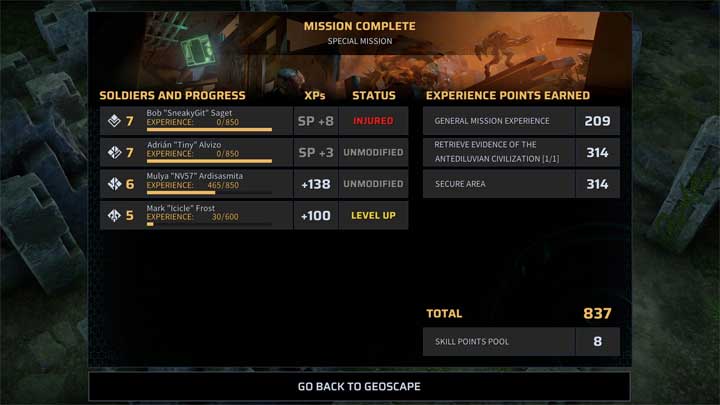 Phoenix Point mod Spill Exp to Skill v.1.0.1