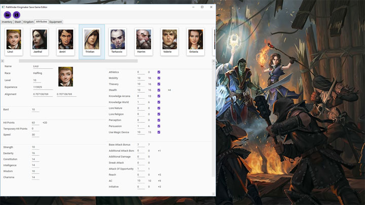 Pathfinder: Kingmaker mod Arcemi Pathfinder Kingmaker Editor (Save Editor)   v.1.2.0