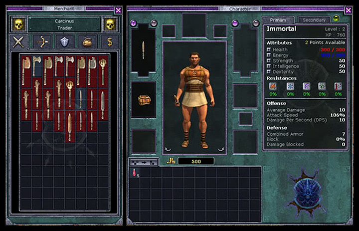 Titan Quest: Immortal Throne mod Immortal UI