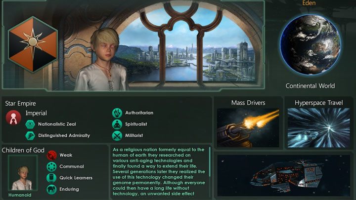 Stellaris mod Children of God Empire v.1.6