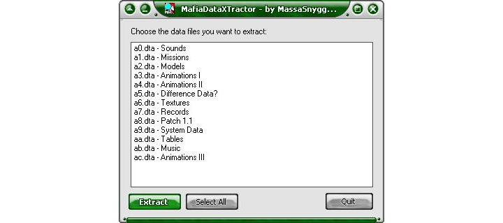Mafia: The City of Lost Heaven mod Mafia Data Xtractor  v.1.1