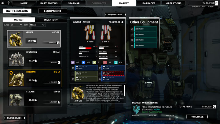 MechWarrior 5: Mercenaries mod Marketplace Equipment Viewer  v.1.1