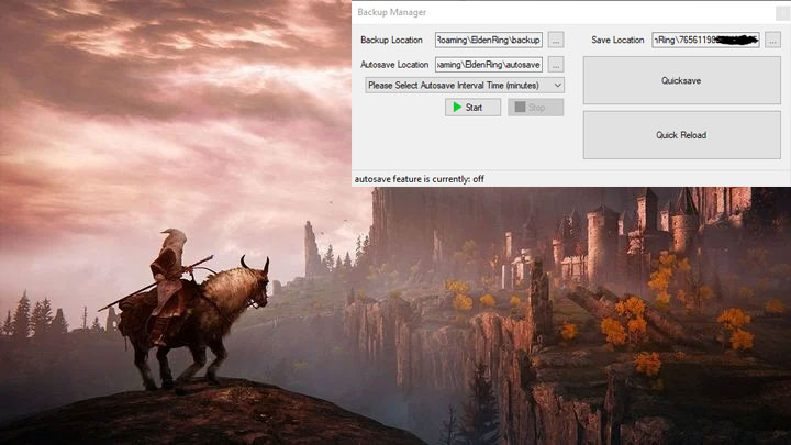 Elden Ring mod Save File Backup Manager v.3