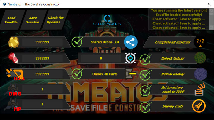 Nimbatus: The Space Drone Constructor mod Nimbatus - The Save File Constructor v.2.1.0.0