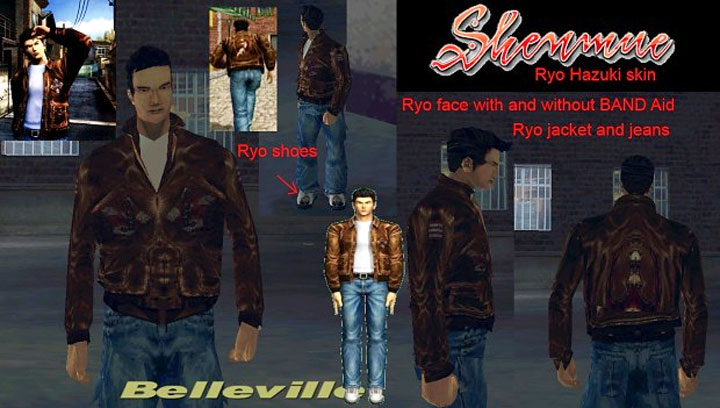 Grand Theft Auto III mod GTA III Shenmue Ryo Hazuki skin v.7012014